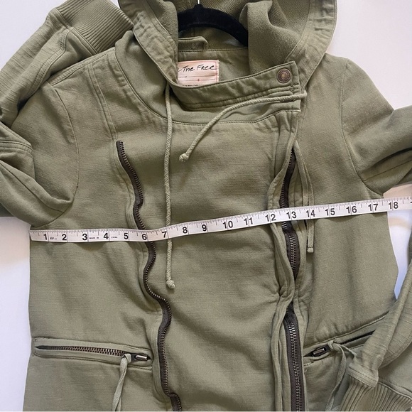 Free People We The Free Carmen Moto Jacket Green Olive Size S - Picture 15 of 17